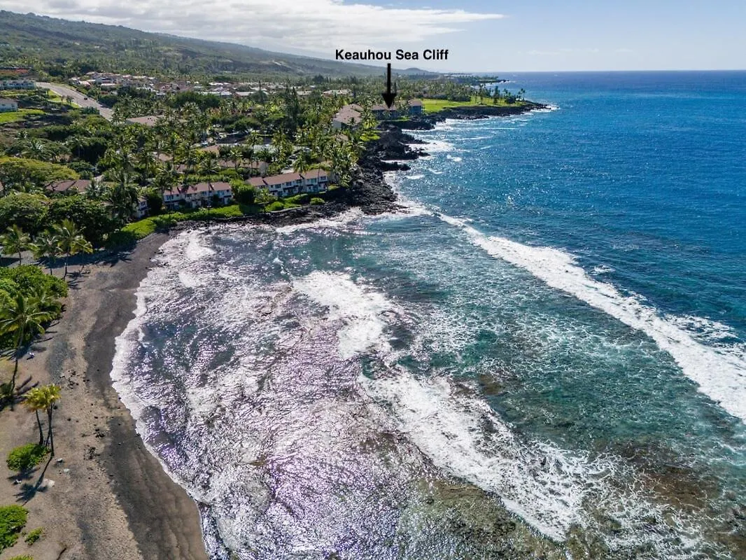 Keauhou Sea Cliff Oceanfront Hale Villa Kailua-Kona